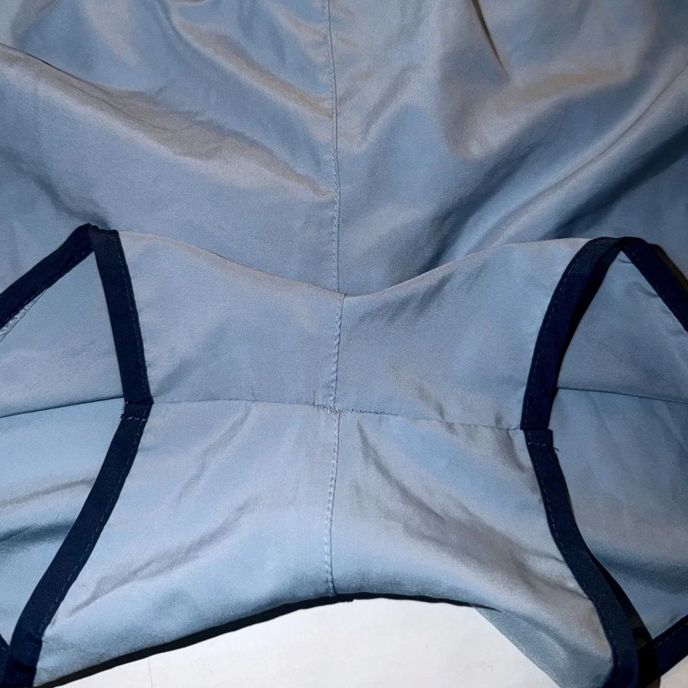Nike Running Shorts Womens XL Plus Light Blue Dri-FIT Tempo Mesh Trim Athletic